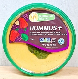 Hummus - Roasted Red Pepper with Basil Pesto (Sunflower Kitchen)